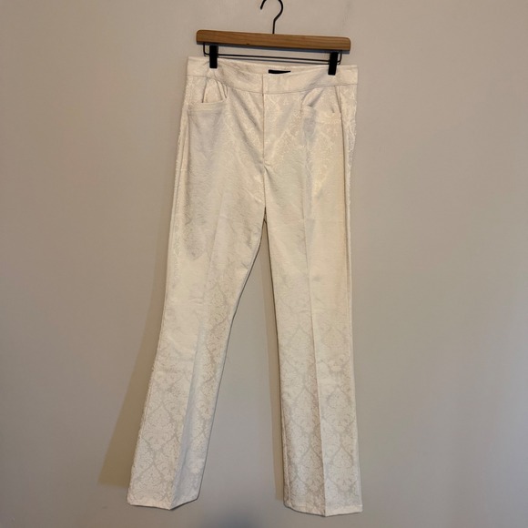 PAIGE Pants - NWT Paige Clean Front Naomi Trouser 30 freshwater pearl jacquard classic wedding